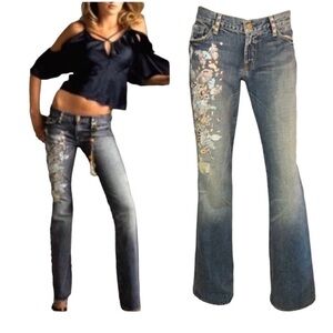 7 FOR ALL MANKIND ZAC POSEN EMBROIDERED JEANS